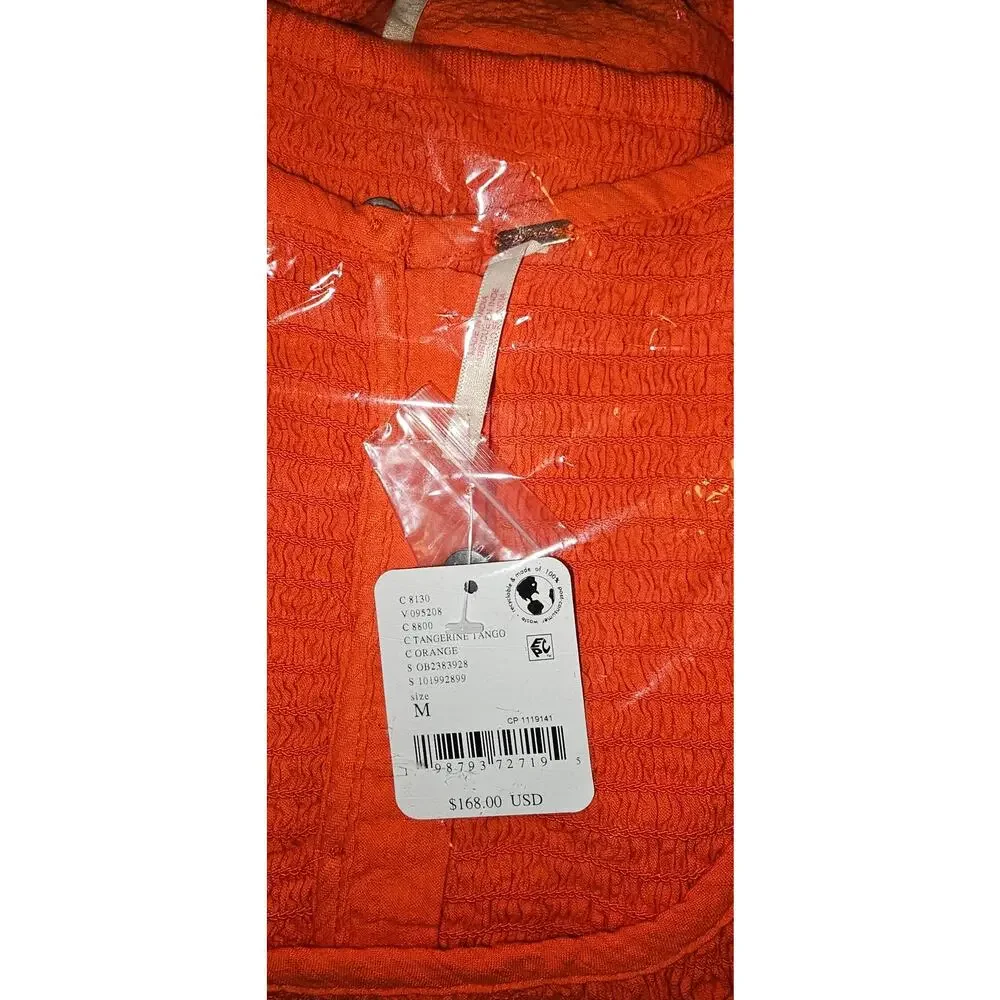 New FREE PEOPLE Braveheart Solid Set $168 Sz M Orange Convertible Skirt Dress